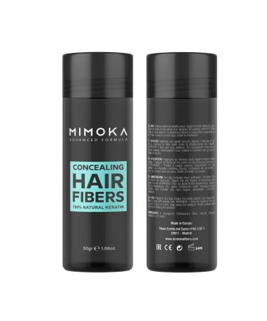 Mimoka scatter hair - hesitates bare places immediately - 100% natural non -noticeable microfibers - for hair and beard - in powder form for men's and women's hair - dark brown - 30 gr. - Buy Online on GoSupps.com