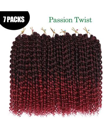 Passion Twist Hair - 12 Crochet Braids (7 Packs) for Bohemian Styles | T1B-Bug Synthetic Hair Extensions - Buy Online on GoSupps.com