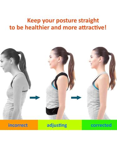 Keeda Adjustable Back Support Brace - Posture Corrector for Men & Women | Fully Straightening Grey Back Brace XXXXL - Buy Online on GoSupps.com