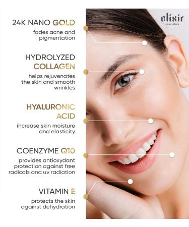 24K Gold Facial Masks for Women - Anti Aging Collagen Moisturizing Sheet Mask - Korean Skin Care for Sensitive Skin - Hydrating Mask to Reduce Fine Lines & Wrinkles by Elixir (4 Pack) - Buy Online on GoSupps.com