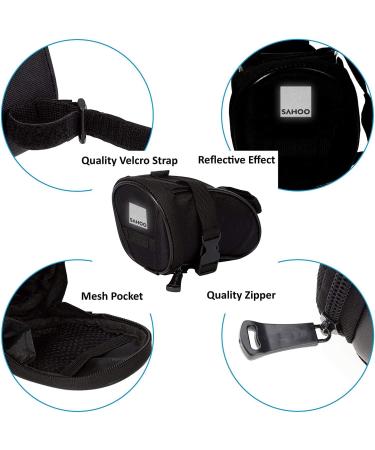 Roswheel 13656 Bike Saddle Bag - Black | Cycling Under Seat Pack & Accessories Pouch - Buy Online on GoSupps.com