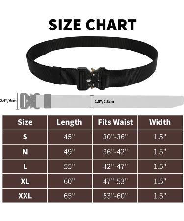 Fairwin Tactical Belt 2 Pack - Military Nylon Web Belt with Heavy-Duty Quick-Release Buckle - Black Brown - M Waist 36-42 - Buy Online on GoSupps.com