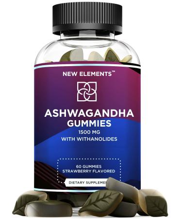 Ashwagandha Gummies 1500mg Contains Withanolides Extract - 100% Organic Pure Ashwagandha Supplement