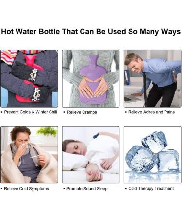 HomeTop Premium 2L Rubber Hot Water Bottle with Cute Unicorn Cover - Mauve Set - Buy Online on GoSupps.com