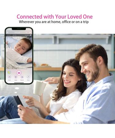 iBaby M8 2K Smart Baby Monitor with 355 Pan, 110 Tilt, 2-Way Talk, Video, Moonlight Projector, Temperature/Humidity Alerts - iOS/Android - Motion and Crying Alerts - Buy Online on GoSupps.com