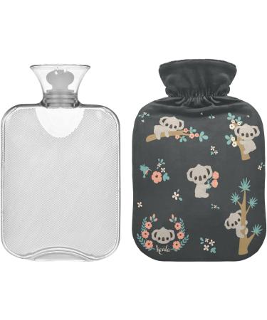 Naanle Floral Koala Hot Water Bottle - 2L Large Transparent Heater for Bed Hand & Feet | Pain Relief & Cold Therapy - Buy Online on GoSupps.com