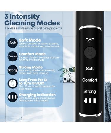 Professional Dental Care Set - Black Toothbrush for Tartar Cleaning & Healthy Mouth | 1 Unit - Buy Online on GoSupps.com