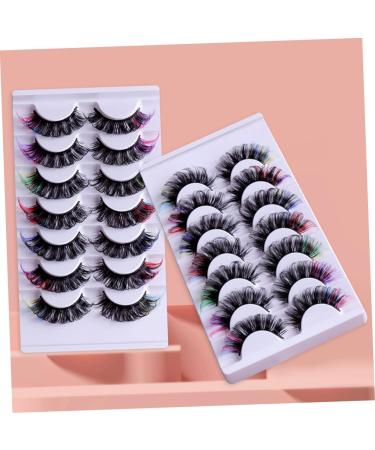minkissy 7 Pairs Fake Eyelashes False Lashes Curl Lash Extensions Individual Lashes False Eyelashes Makeup Eyelashes Lash Clusters with Color Fake Lashes Make up Extend Chemical Fiber - Buy Online on GoSupps.com