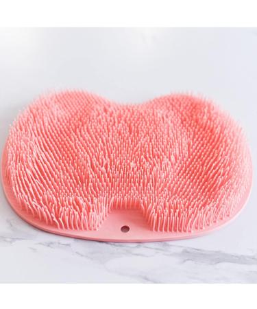 Bestalice XL Foot Scrubber Mat - Non-Slip Silicone Shower Pad for Easy Foot Care | Large Pink Massage Shower Mat - Buy Online on GoSupps.com