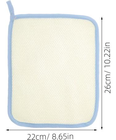 FOMIYES 4pcs Square Towel Soap Bag Buffing Wash Cloth Exfoliating Body Cloth Shower Loofah Towel Nylon Beige - Buy Online on GoSupps.com