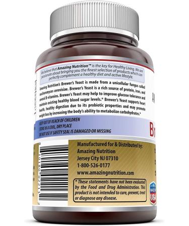 Amazing Formulas Brewers Yeast Tablets 7.5 Grain 500mg Tablets - Supports Healthy Metabolism * Promotes Heart Health (240 (3 Pack)) - Buy Online on GoSupps.com