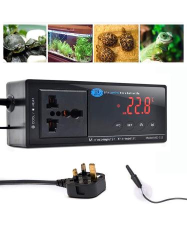AWITHZ Reptile Thermostat Terrarium Heaters Temperature Controller Outlet Digital LED with Suction Cup for Reptiles Aquariums Insect Heaters (1) - Buy Online on GoSupps.com