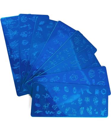 AddFavor Nail Stamper Kit - 8pc Stamping Plates with Minimalist Geometric Designs for DIY Nail Art - Gel Polish Print Stencils Tools - Buy Online on GoSupps.com