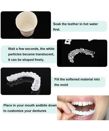 Flipped Warm False Teeth Veneers | Provisional Dentures | Instant Cosmetic Solutions for Bad Teeth - 1 Pair - Buy Online on GoSupps.com