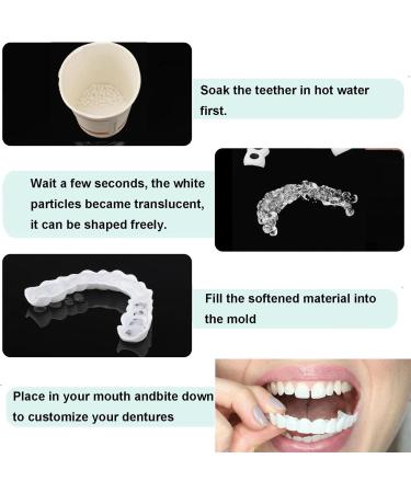 Flipped Warm 2 Pair Veneers Teeth - Plug-In Artificial Teeth Lightening Dentures for Men & Women - Buy Online on GoSupps.com