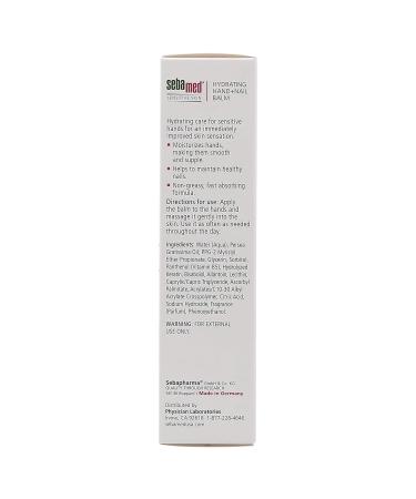 Sebamed Hand and Nail Balm pH 5.5 - Hypoallergenic Moisturizer for Sensitive Skin - 2.6 fl oz (75ml) - Buy Online on GoSupps.com