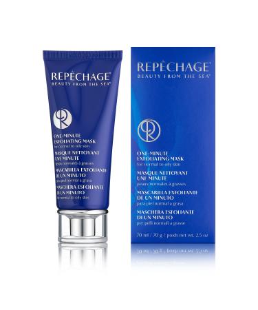 Repechage One Minute Exfoliating Mask - Face Scrub & Facial Mask for Oily Skin Blemishes Blackheads & Dark Spots 2.4 OZ