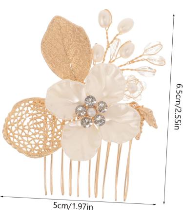 Mikinona Gold Leaf Side Comb Wedding Bride Headpiece Decorative Hair Combs Girl Headpiece Comb for Bridesmaid Hair Comb for Bride Hair Comb for Side Comb Headpiece Hair Comb Clip - Buy Online on GoSupps.com