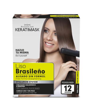 Be Natural - Brazilian Keratimask Straightening Kit - Long Lasting Professional Results 1 count (Pack of 1)