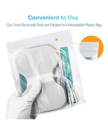 LotFancy TENS Unit Replacement Pads 4PCS 4.3 x 6 Adhesive Electrode Pads for Electrotherapy EMS Muscle Stimulation Machine Butterfly Shape - Buy Online on GoSupps.com