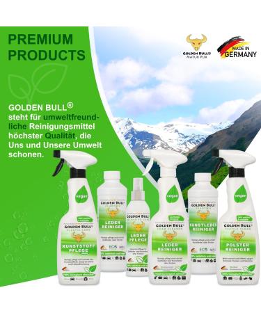 Golden Bull Upholstered Cleaner & Brush - Vegan Natural Stain Remover for Sofa & Auto (500ml) - Eco-Friendly Upholstery Care - Buy Online on GoSupps.com