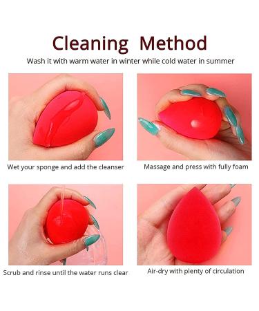 BEAKEY 5 Pcs Makeup Sponge Set - Foundation Blending Beauty Sponges for Liquid, Cream, and Powder Makeup - Multi-colored - Buy Online on GoSupps.com