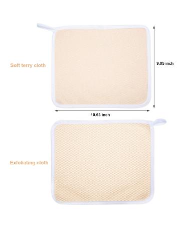 Exfoliating Face and Body Wash Cloths - 3 Pack Soft Weave Bath Cloth for Gentle Scrubbing and Massage - Ideal for Men and Women - Buy Online on GoSupps.com