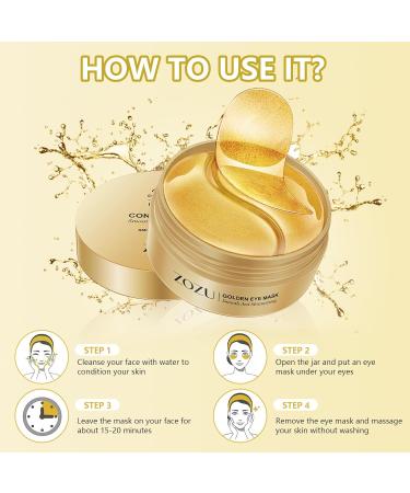 Reusable Anti-Aging Eye Pads - 60 PCs for Dark Circles Puffiness & Moisture | Hydrating Eye Masks with Hyaluronic Acid - Buy Online on GoSupps.com