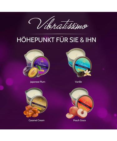 Vibratissimo Caramel Cream Massage Candle 100ml | Natural Relaxation Coconut Oil | Sensitive Skin Safe | Aromatic Candle for Massage - Buy Online on GoSupps.com