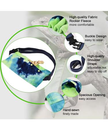 LIKZINWA Adjustable Small Animal Sling Carrier for Bearded Dragons Lizards and Small Reptile (Blue-Green) - Buy Online on GoSupps.com