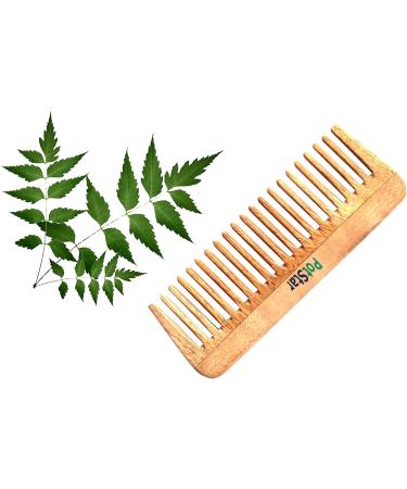 PotStar Handcrafted Wood Hair Comb for Thick, Curly, and Wavy Hair - Non-Static, Eco-Friendly - Made in India - Buy Online on GoSupps.com