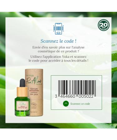 Ciel d'Azur Labs - Pur'Alo Premium Organic Eye Contour Serum - Native Aloe Arborescens & Aloe Vera - Anti-Dark Circles & Anti-Puffiness - Certified Organic Cosmos Organic - 98% Natural Origin - 15 ml - Buy Online on GoSupps.com