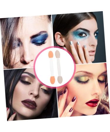 Baluue 50pcs Two-color Eyeshadow Brush Sponge Eyeshadow Brushes Woman Makeup Tools Plastic Handle White - Buy Online on GoSupps.com