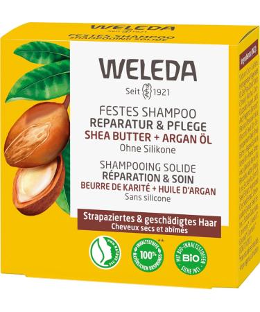 WELEDA - Repair & Care Solid Shampoo - Provides intense care - Protects against split ends and brittle hair - NATRUE - 50g - Buy Online on GoSupps.com
