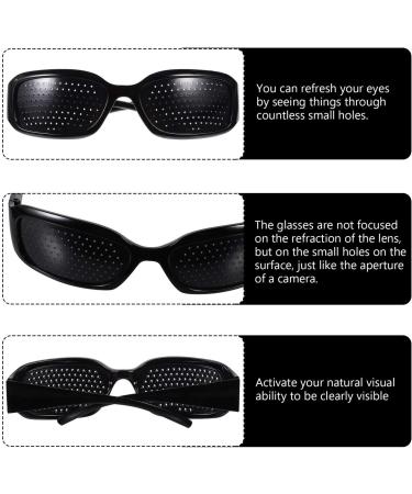 Healifty Pinhole Glasses - 4 Pieces Eye Training Glasses Relaxation & Amblyopia Solutions for Men & Women Black Sport Sunglasses - Buy Online on GoSupps.com