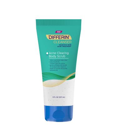 Differin Body Scrub with Salicylic Acid Acne Clearing Improves Tone and Texture Prone Skin on Back Shoulders and Chest, 8 Oz