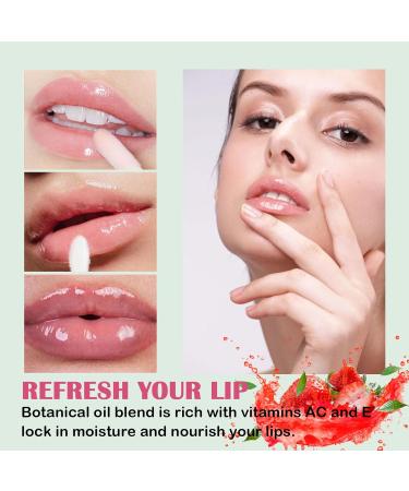 Strawberry Lip Protection Lip Balm Lip Oil No-Sticky Hydrating Lip Protection Anti-Drying Natural Lip Care All Day Moisturizing Care Lip Repair Lip Plumper Gloss - Buy Online on GoSupps.com