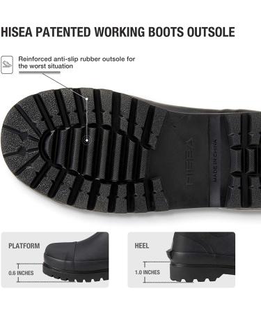 HISEA Men's Neoprene Rubber Work Boots - Insulated Outsole, Size 10, Grey - Buy Online on GoSupps.com