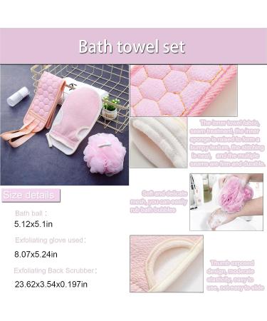 WOWOHAPPY Exfoliating Bath Brush Set - 6 Piece Shower Body & Facial Scrubber with High-Quality Plastic and Nylon - Perfect Gift for Men and Women (Pink) - Buy Online on GoSupps.com
