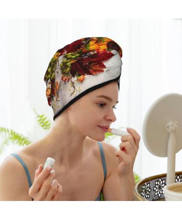 Quick-Dry Hair Towel Wrap - Button-Up Turban for Effortless Hair Drying | Perfect for Thanksgiving & Autumn - Buy Online on GoSupps.com