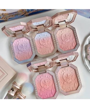 CLLOOM Huazhixiao Moonlight Mermaid Blush Palette - Tri-Color Gradient Contour & Highlighter (#02) - Buy Online on GoSupps.com