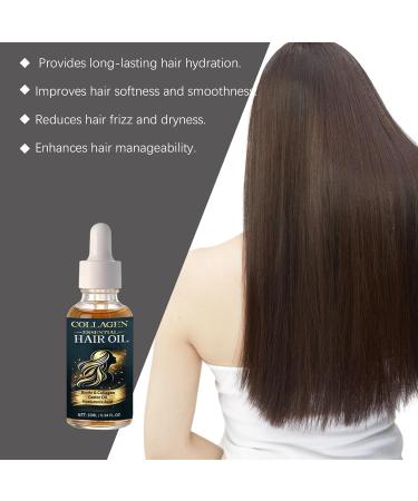  G n rique Essential Hair Oil with Collagen - Castor Oil Biotin & Hyaluronic Acid - Intense Hydration Anti-Frizz Smoothing and Softening - For All Hair Types - 10ml Travel Size - Buy Online on GoSupps.com