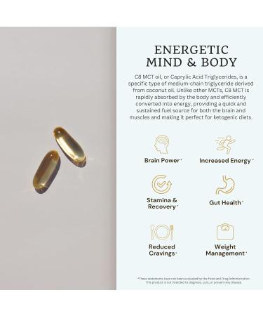 VTC VitaTradingCo. C8 MCT Oil Capsules | Naturally Derived Caprylic C8 Supplement | Coconut Oil Pills | Sustained Energy | Keto Friendly Non GMO | 100 Softgels - Buy Online on GoSupps.com