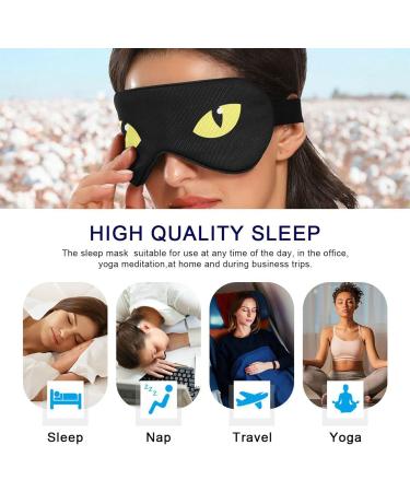 Haskirky Light Blocking Eye Mask - Adjustable Unisex Travel Eye Mask for Deep Sleep and Meditation - Yellow - Buy Online on GoSupps.com