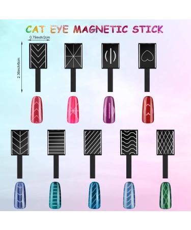 15-Piece Nail Magnet Tool Set for DIY Gel Polish Nail Art | Double-Ended Magnetic Pen, Plate, Stick | Magnet Wand Board for Professional Results - Buy Online on GoSupps.com