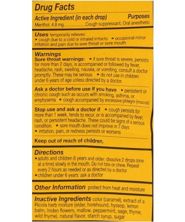 Ricola Original Natural Herb Cough Drops | 21 Drops â€“ Soothing Relief - Buy Online on GoSupps.com