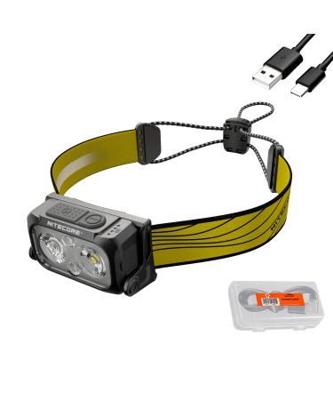 Nitecore NU25 400 USB-C Rechargeable Headlamp, Lightweight, Dual Beam, with Red Lighting for Hiking, Climbing, and Camping, with Lumentac Organizer