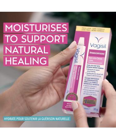 Vagisil Hydrocortisone Anti-Itch Creme Intensive Repair for Feminine Intimate Areas Gynecologist Tested 30g - Buy Online on GoSupps.com