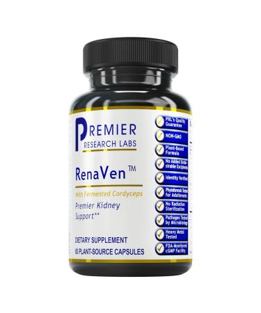 Premier Research Labs RenaVen - Premier Kidney Support for Kidney Cleanse Detox and Repair | Improve Kidney Function and Urinary Support with Fermented Cordyceps - 60 Plant-Source Capsules