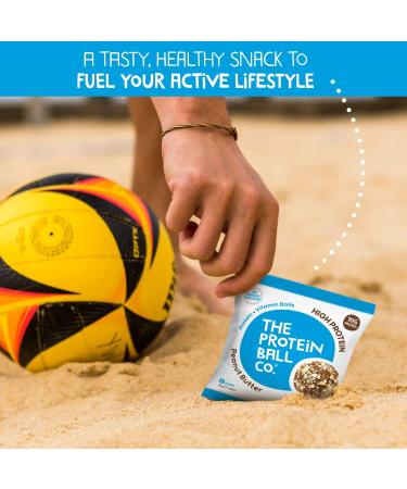 Protein Balls Peanut Butter Flavour by The Protein Ball Co - 10 x 45g Bags - Plant Based Vitamin Enriched Snack - High Protein, Gluten Free, No Artificial Sweeteners - Buy Online on GoSupps.com